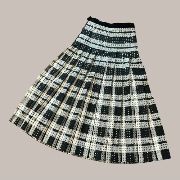 Escada Black and White A-Line Skirt - Picture 2 of 6